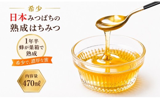 420＊国産日本ミツバチ熟成はちみつ　百花蜂蜜470ｇ