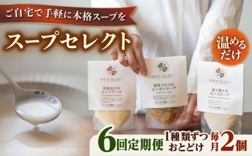 【全6回定期便】SoupSelect スタンドパウチ2点セット 糸島市 / 糸島正キ スープ レトルト [AQA069]