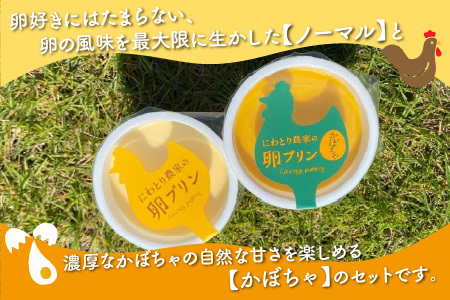 にわとり農家の卵プリン 【ノーマル × かぼちゃ】 MIXセット 計12個 (2種 × 6個) ～無添加素材にこだわった濃厚プリン～ 【たまごプリン かぼちゃプリン ぷりん 卵 洋菓子 おかし お菓子