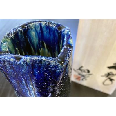 ふるさと納税 瀬戸市 青銅釉　花瓶　7008-2　 |  | 01