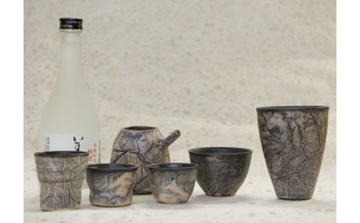 [053-03]皆空窯　氷裂ぐい飲みA