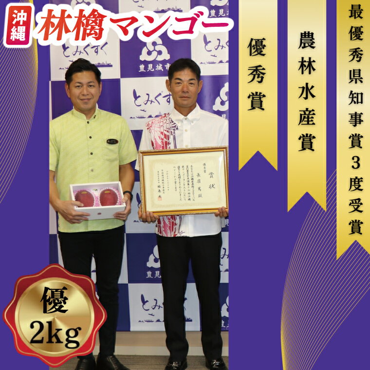 【ふるさと納税】★最優秀県知事賞3度受賞!!!★ ≪ 林檎 マンゴー 約2kg(4～6玉) ≫ 優品 沖縄県産 完熟 アップルマンゴー 果物 沖縄 沖縄フルーツ 数量限定 贈り物 プレゼント 母の日 父の日 沖縄県 豊見城市 数量限定 送料無料 (BV006)