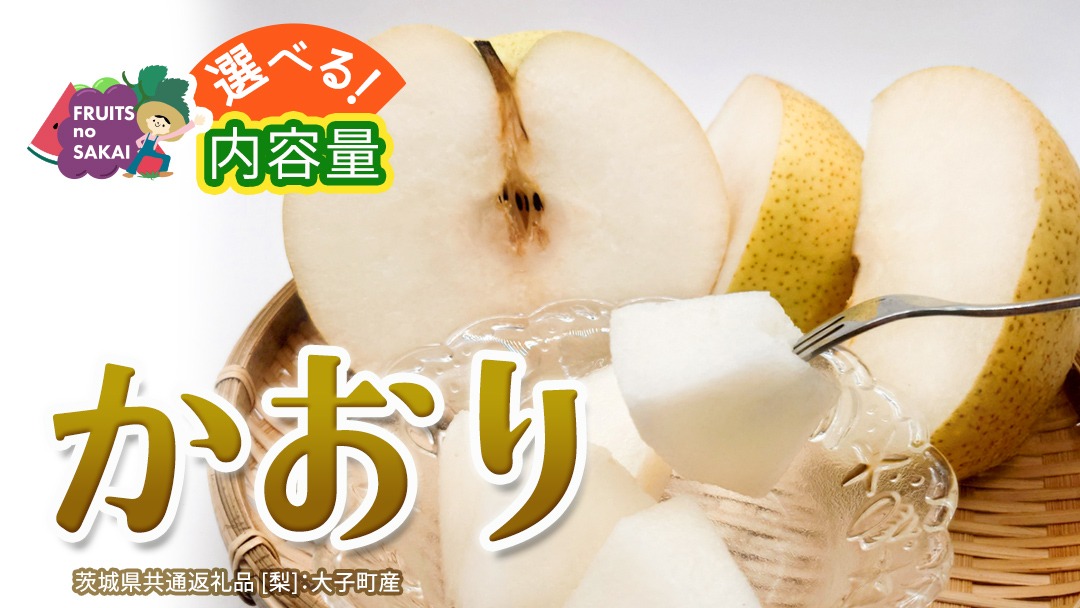 ＼選べる 内容量／かおり 約3kg・約5kg【2026年9月より発送開始】（茨城県共通返礼品 [梨]：大子町産） 高糖度 ギフト 贈り物 プレゼント フルーツ なし ナシ 和梨 梨 果実 旬のフルーツ お取り寄せ くだもの 果物 みずみずしい