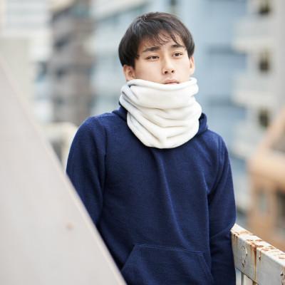 ふるさと納税 泉大津市 天然由来の抗菌加工 コットン ふわふわ ネックウォーマー 綿毛布 【LOOM&SPOOL】グレー |  | 03