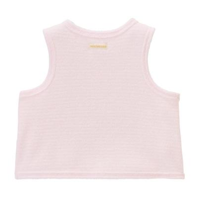 ふるさと納税 玖珠町 ミキハウス ベビー 無撚糸 パイルボーダー 胴着 ( ピンク ) |  | 01
