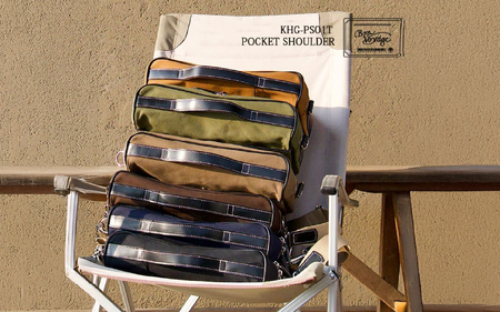 （C/＃58 CHOCO / チョコ）木の庄帆布 POCKET SHOULDER　k-khg-ps01t-