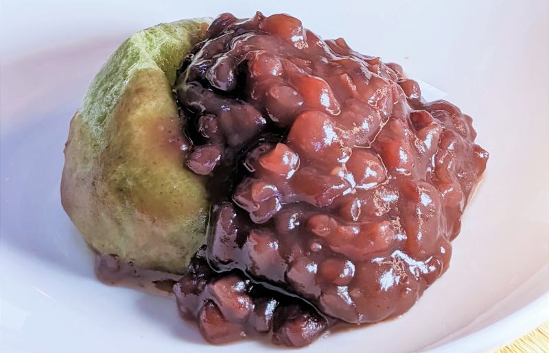 老舗和菓子屋さんの杵つき生丸餅（よもぎ）12個＆つぶあん 200g×3セット
