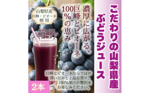 こだわりの山梨県産　ぶどうジュース(720ml×2本)【1704788】