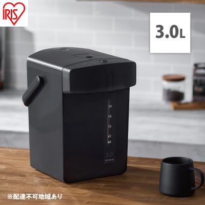 ふるさと納税 大河原町 電気ポット ポット ジャーポット 3.0L メカ式 ブラック アイリスオーヤマ[53752327]