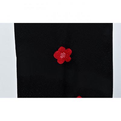 ふるさと納税 伊丹市 帯揚げ　黒地に赤の絞り　輪出し　しぼり柄[54030237] |  | 01