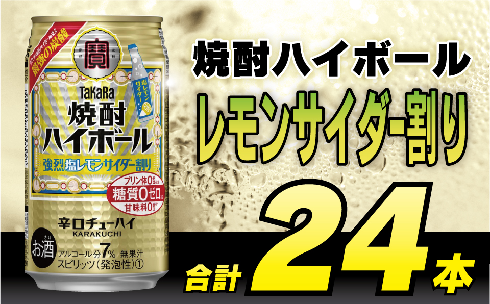 DD056タカラ「焼酎ハイボール」＜強烈塩レモンサイダー割り＞350ml 24本入  