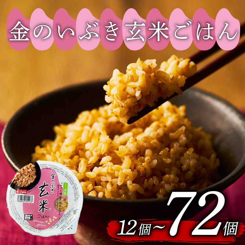 
金のいぶき玄米ごはん 160g×12個 ～ 72個 お米 レトルト 食品 無添加 国産 レンジで簡単 温めるだけ ギフト 引っ越し 挨拶 出産 内祝い お歳暮 備蓄米
