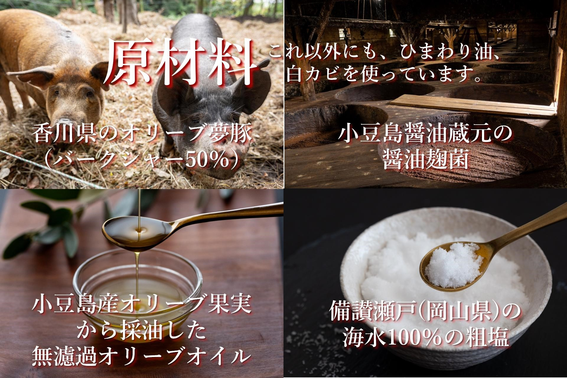 国産生ハム 小豆島発酵ハム 19か月以上発酵熟成【骨付き原木1本】6kg以上