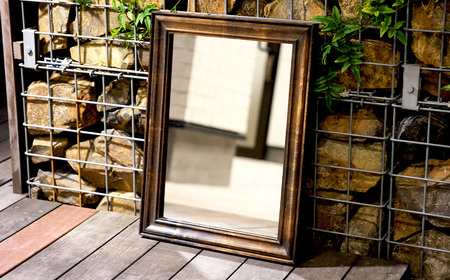 アメリカンデザイン　ウォールミラー　THE　CIGAR　LOUNGE【国産桧無垢材使用】 ／ インテリア 鏡 日本製 おしゃれ アンティーク 人気 壁掛け鏡 木製 国産桧 ヒノキ 無垢 おすすめ ギフ