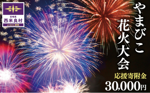 第50回 やまびこ花火大会応援寄付金  西米良村応援寄付金  30,000円　花火大会　九州　返礼品なし　応援