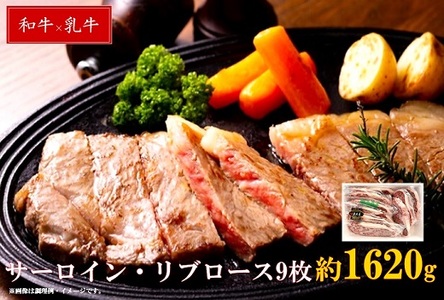 清麻呂 牛 ロース テキ肉 約1.62kg（約180g×9枚） 岡山市場発F1牛肉