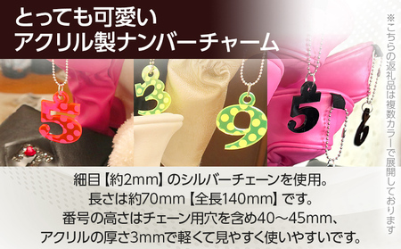 アクリルナンバーチャーム 蛍光 ピンク 0 1 2 3 4 5 6 7 8 9 X 番号 大きい キーホルダー アクセサリー プレゼント ギフト 贈り物 福岡 九州 福岡県 メール便（ポスト投函）