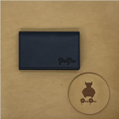 ふるさと納税 東海市 知多牛革の名刺入れ(ネイビー) |  | 01