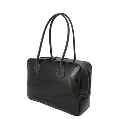 
            濱野皮革工藝セレブボストンバッグ(ブラック×シルバー金具)【1103301】
          