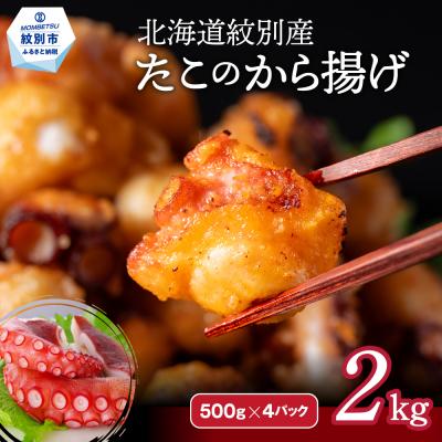 ふるさと納税 紋別市 北海道紋別産たこのから揚げ2kg
