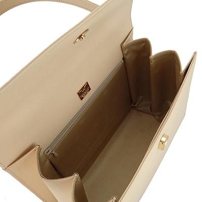 ふるさと納税 御代田町 【濱野皮革工藝のフォーマルバッグ】シンフォニア(アイボリー×ゴールド) |  | 02