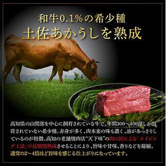 TKA122　天下味 エイジング工法 熟成肉 土佐あかうし 特選スネ肉 煮込み角切り 500g エイジングビーフ スネ肉 国産 あか牛 赤牛 肉 牛肉 和牛 人気 老舗焼肉店 冷凍 新鮮 真空パック 