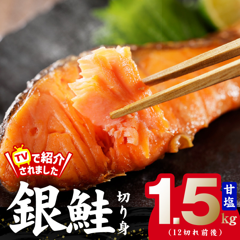 銀鮭 切り身 1.5kg お試し 12切れ前後【TVで紹介 訳あり サイズ不揃い 海鮮 魚介 鮭 さけ しゃけ お弁当 簡単調理】 G1819