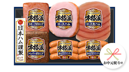 【 お中元 熨斗付 】 日本ハム 筑西工場 ギフトセットA 肉 にく 贈答 ギフト 詰め合わせ ハム ソーセージ ウィンナー 生ハム [AA079ci]