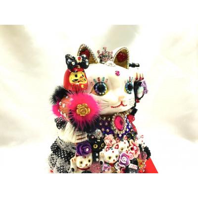 ふるさと納税 中間市 金運親子招福ジュエリー招き猫エリザベスブラック(LL)BK-A |  | 01