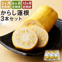 【ふるさと納税】【選べる定期便】からし蓮根セット 約280g×3本 3ヶ月定期便/6ヶ月定期便/12ヶ月定期便 辛子蓮根 レンコン 揚げたて 郷土料理 熊本県 おつまみ 惣菜 冷蔵 送料無料