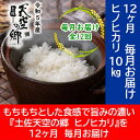 【ふるさと納税】★令和5年産★農林水産省の「つなぐ棚田遺産」に選ばれた棚田で育てられた 土佐天空の郷 ヒノヒカリ10kg 定期便 　毎月お届け　全12回　【定期便・お米 ヒノヒカリ】