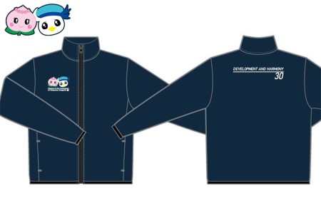 限定 岡山シーガルズ × 赤磐市 コラボ ジップ ジャケット ファッション 洋服 ネイビー 限定 LLサイズ