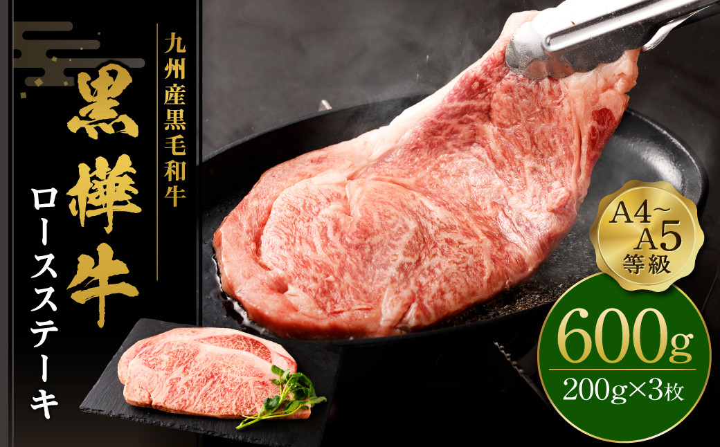 
            ステーキ 牛肉 A4~A5 計600g （200g×3）  BBQ  ビーフ ロース アウトドア おかず 肉 キャンプ すてーき 和牛 黒毛和牛 冷凍 熊本県産 九州産 国産 九州産黒毛和牛 杉本本店 黒樺牛 A4~A5等級  ロースステーキ 200g×3 計600g
          