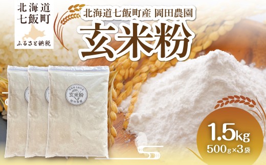 【先行予約】玄米粉500ｇ×3 【 ふるさと納税 人気 おすすめ ランキング 玄米粉 玄米 グルテンフリー ホットケーキミックス パン ケーキ クッキー パンケーキ お菓子作り スイーツ 北海道産 北海道 七飯町 送料無料 】 NAZ027