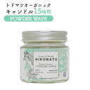 【ふるさと納税】トドマツ オーガニックキャンドル 15時間 パウダーウェーブ キャンドル オンライン 申請 ふるさと納税 北海道 ニセコ 森 樹木 自然 森林浴 消臭効果 花粉症対策 アロマ 香り 爽やか リラックス効果 HIKOBAYU ニセコ町 【20030】