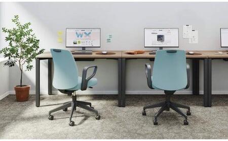 Men1_コクヨチェアー　エルア(ブラック・本体黒)／肘なし／カーペット用（Wキャスター）　／在宅ワーク・テレワークにお勧めの椅子