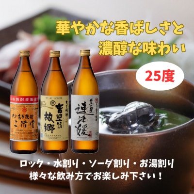 大分むぎ焼酎　二階堂・速津媛・吉四六の故郷25度(900ml)と二階堂梅酒(720ml)4本セット【1665360】