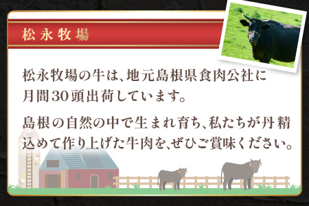 B-1197 松永牧場牛（交雑牛）ロース＆バラ 焼肉セット （各250g）【まつなが牛 交雑牛 国産 牛肉 ロース バラ 焼肉用 500g 1パック 贈答 ギフト 美味しまね認証】