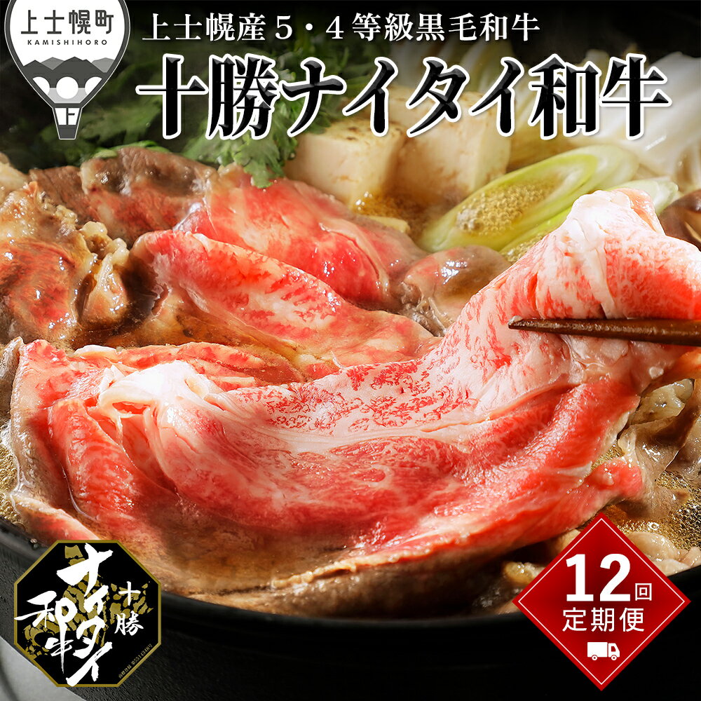 【ふるさと納税】十勝ナイタイ和牛 定期便 12回 1年満喫 12ヵ月コース 北海道 牛 肉 牛肉 和牛 5・4等級 黒毛和牛 オレイン酸含有率55%以上 焼肉　すき焼き ステーキ ハンバーグ サーロイン ヒレ フィレ 肩ロース 冷凍 レビューキャンペーン対象品 ※オンライン申請対応