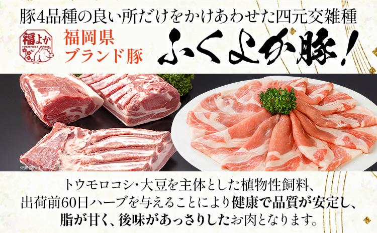 豚肉 しゃぶしゃぶ【E】ふくよか豚 お試ししゃぶしゃぶ (バラ＋ロース)セット バラ ロース 小分け ブタ肉 ぶた肉 冷凍 福岡県 福岡 九州 グルメ お取り寄せ