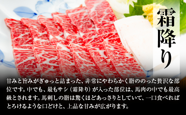 馬刺し詰め合わせ 合計500g 3種類 セット 霜降り100g 上赤身100g×2 ロース100g×2《90日以内に出荷予定(土日祝除く)》熊本県 菊池市 馬肉 馬刺し 食べ比べ 詰め合わせ ブロック