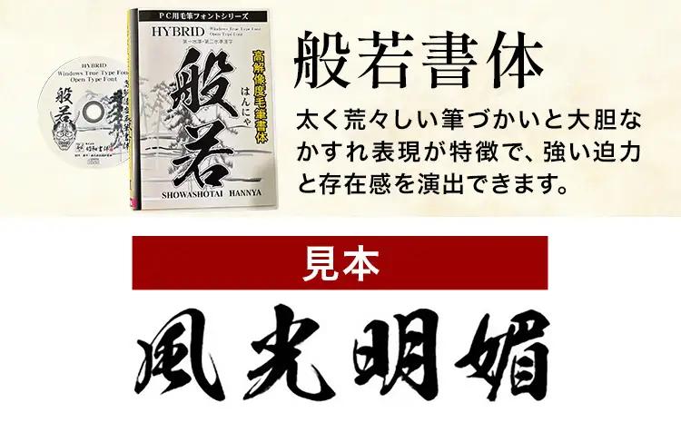 高解像度書体  般若書体《30日以内に出荷予定(土日祝除く)》