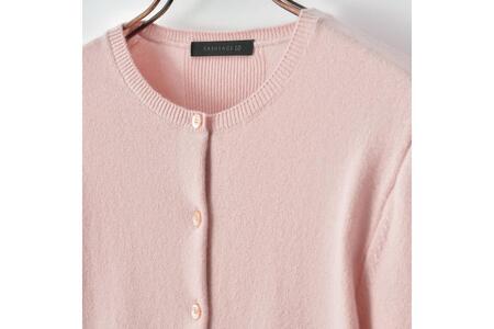 ベビーカシミヤ　カーディガン　レディース　Mサイズ　【ピンク】 【178006-3】 ｶｼﾐﾔ 天然素材 ｾｰﾀｰ 服 国産 国内製造 ﾍﾞﾋﾞｰｶｼﾐﾔ