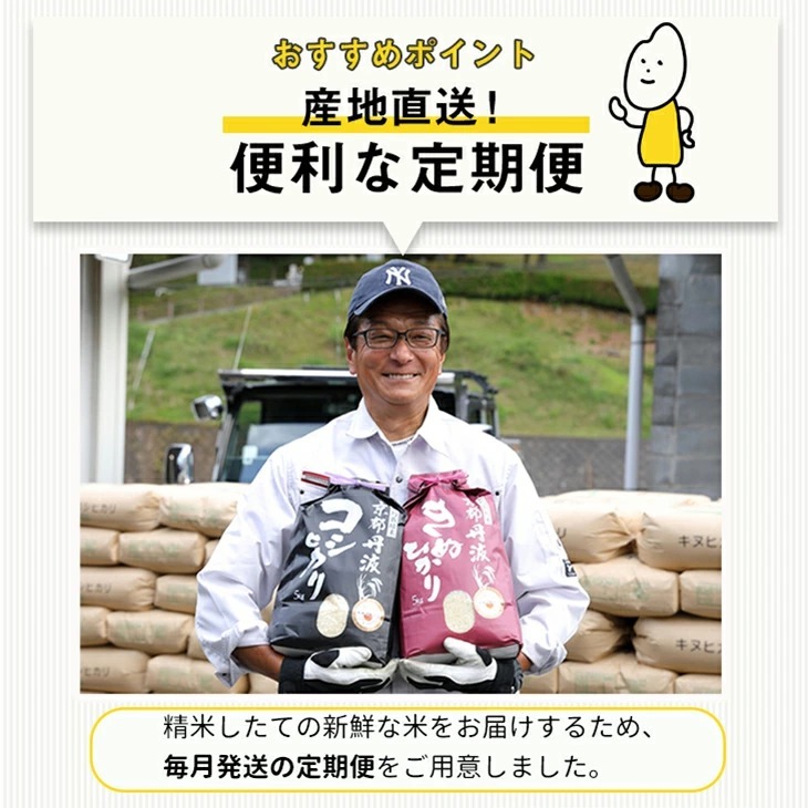 【定期便】予約 令和7年産 新米 京都丹波米こしひかり6kg (2kg×3袋) ×6回 計36kg● 米 6kg 6ヶ月 白米 6回定期便 ※精米したてをお届け 米・食味鑑定士厳選 コシヒカリ 京都丹波産 契約栽培米 ※北海道・沖縄・離島への配送不可 ※2025年9月中旬以降順次発送(初回分)
