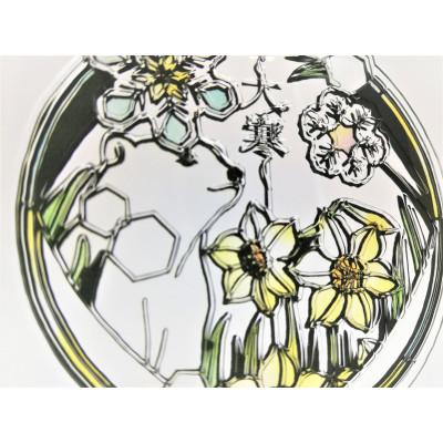ふるさと納税 川越市 KOEDO川越硝子「切り絵ガラスアート」M(大寒) |  | 01