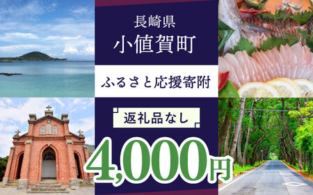 【返礼品なし】長崎県町 ふるさと応援寄附金（4,000円分） [DYZ003]