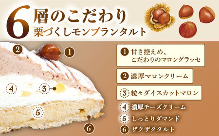 【全6回定期便】栗好きさんのための栗尽くしモンブランタルト(18cm)【心優 －Cotoyu Sweets－】[KAA436]
