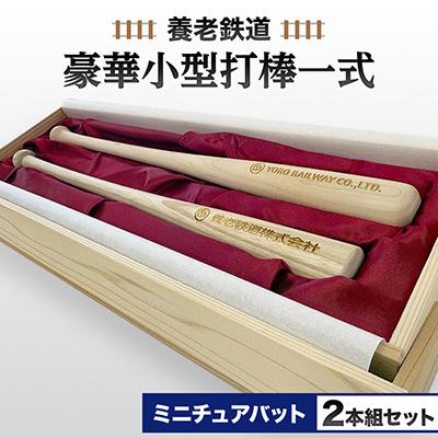 ふるさと納税 養老町 養老鉄道豪華小型打棒一式(ミニチュアバット2本組セット)