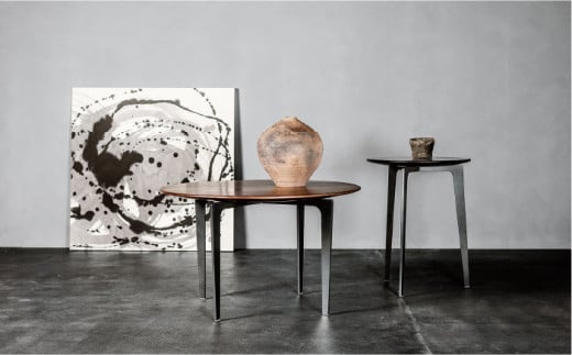 【Ritzwell】OS SIDE TABLE  SET / 直径700+直径400 サイドテーブル ウォールナット [AYG035]