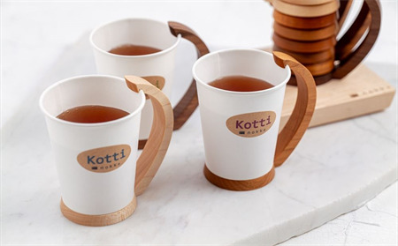 【ふるさと納税】nokka 天然木の紙コップホルダー「Kotti」12個セット